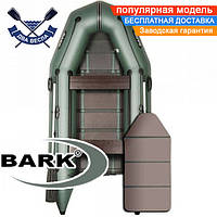 Моторная лодка Барк ВТ-310ДК надувная лодка ПВХ Bark BT-310DK трехместная лодка под мотор пол-книжка