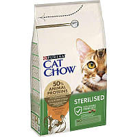 Cat Chow (Кет Чау) Sterilized - Сухий корм для кастрованих котів та стерилізованих кішок з індичкою 15 кг