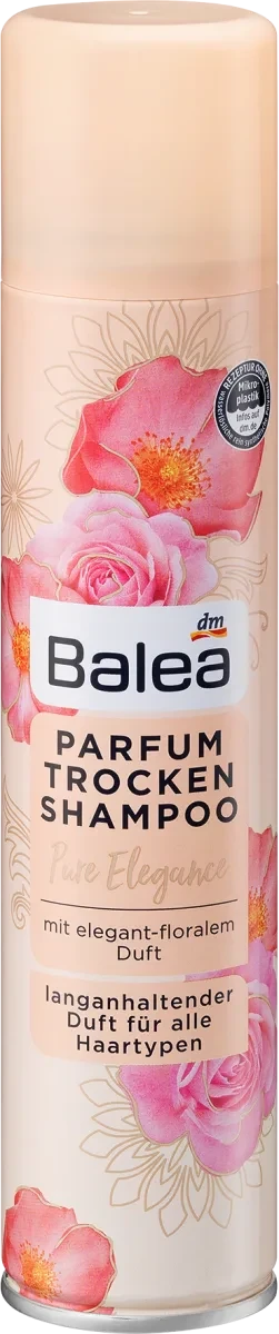 Парфумований сухий шампунь для волосся Balea Trockenshampoo Pure Elegance, 200мл.