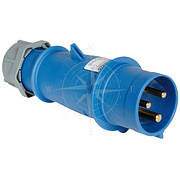 Виделка кабельна 3- контактна для судна IP44 220/110 В 32 А полікарбонат Osculati