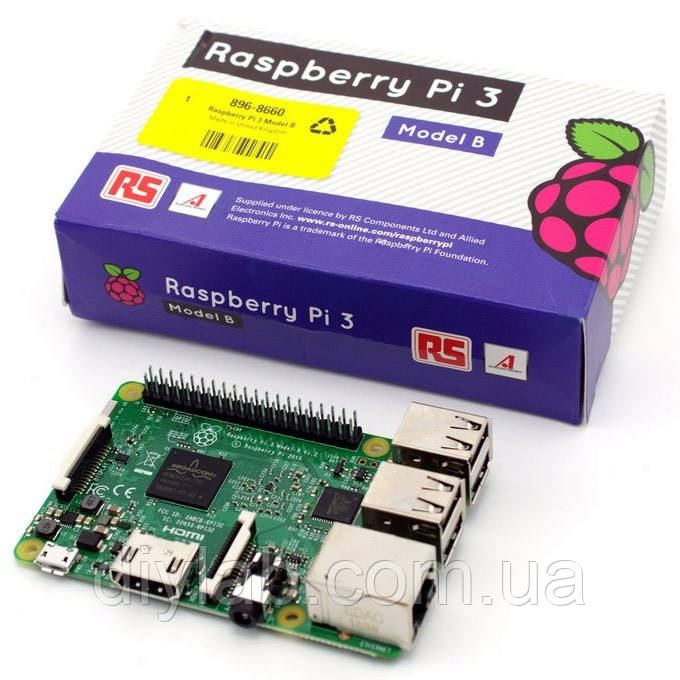 Raspberry Pi 3 Model B (1.2 GHz Quad Core, 1GB RAM, WiFi, Bluetooth 4.1) - фото 2 - id-p260057854