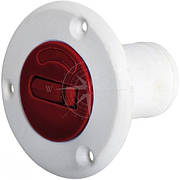 Горловина паливного човнового бака "FUEL" 50 мм нейлон/клопластик білій/червоний Osculati