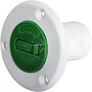 Горловина паливного човнового бака "FUEL" 38 мм нейлон/клопластик білій/зелений Osculati