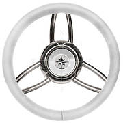 Кермо для катера яхти човна 350 мм неіржавка сталь білий Osculati