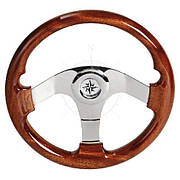 Кермо для катера яхти човна 350 мм неіржавка сталь дерево Osculati