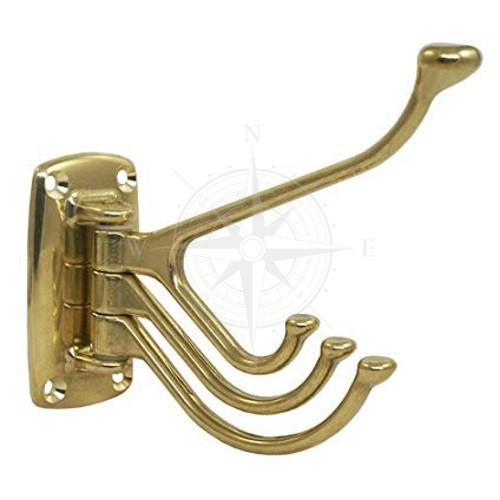 Вішалка судова чотири гачки поворотна 125 мм латунь Foresti & Suardi