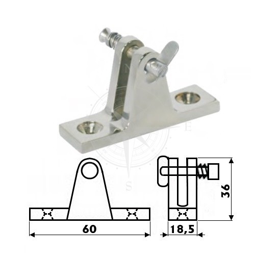 Вилка опорна судна 90° неіржавка сталь Sunfine