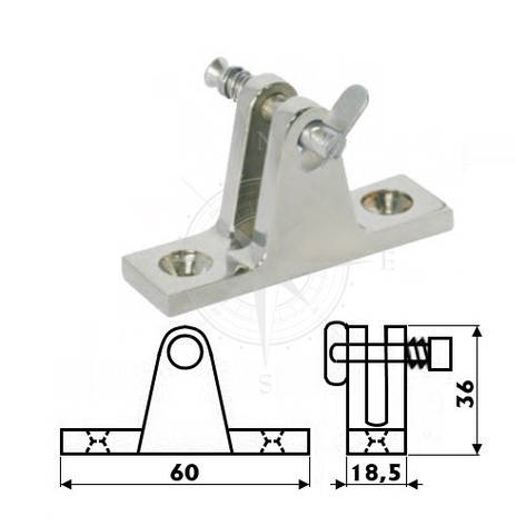 Вилка опорна судна 90° неіржавка сталь Sunfine, фото 1