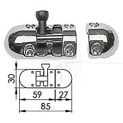 Засувка анітвібраційна для човна та катера овальна неіржавка сталь Osculati