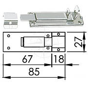 Засувка антивібраційна прямокутна неіржавка сталь Osculati