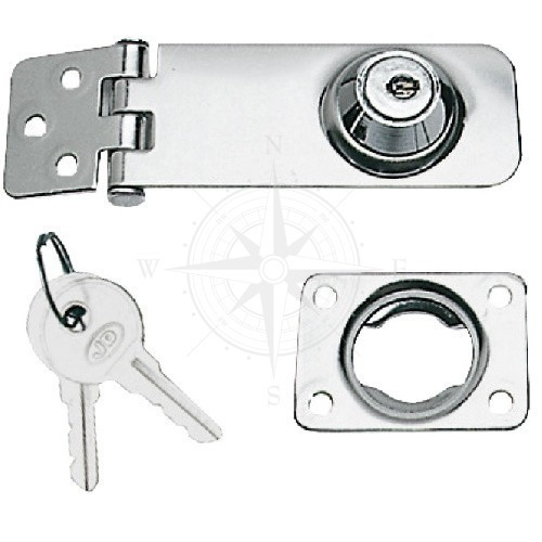 Замок на петлі, 80/105 мм, неіржавка сталь, Osculati.