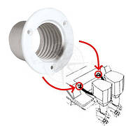 Горловина виходу каналу для човна пластик білий Osculati