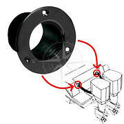 Горловина виходу каналу для судна пластик чорний Osculati
