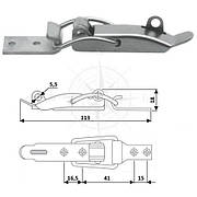 Засувка важільна для човна та катера 113 мм неіржавка сталь Osculati