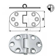 Петля судова 47×30 мм товщина 2 мм неіржавка сталь Osculati