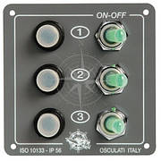 Панель керування в човен Elite 3 тумблери IP56 Osculati