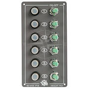 Панель керування в судно Elite вертикальна 6 тумблерів IP56 Osculati