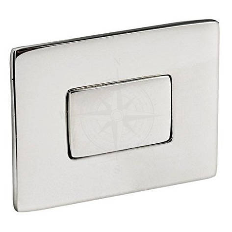 Ручка — накладка клямки судові прямокутний пластик хром Osculati, фото 1