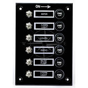 Панель керування суднова вертикальна 6 тумблерів Attwood