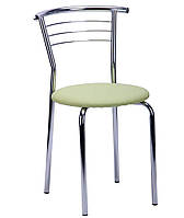 Хромований металевий стілець із м'яким сидінням для дому, кафе Маркос хром Неаполь N-34TM AMF