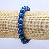 Браслет на резинці Апатит (ім.) гранована кулька d-10мм+- L-18см+- купити біжутерію дешево оптом в інтернеті