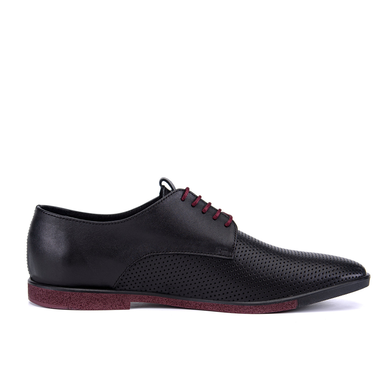 Чоловічі шкіряні літаючі туфлі VanKristi classic black, фото 1