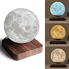 Левітуючий нічник світильник 14 см, 3D Magnetic Moon 1 / Магнітний настільний світильник Місяць, фото 3