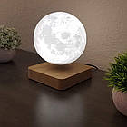 Левітуючий нічник світильник 14 см, 3D Magnetic Moon 1 / Магнітний настільний світильник Місяць, фото 5