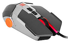 Мишка провідна оптична ERGO NL-780 USB RGB з підсвіткою 800-6400 DPI Чорний/ Сірий, фото 4