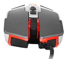 Мишка провідна оптична ERGO NL-780 USB RGB з підсвіткою 800-6400 DPI Чорний/ Сірий, фото 6