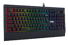 Клавіатура провідна ігрова ERGO KB-640 RGB з підсвіткою Чорний, фото 3