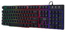 Клавіатура провідна ігрова ERGO KB-610 RGB з підсвіткою Чорний, фото 4
