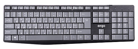 Клавіатура провідна ERGO K-210 USB Чорний/ Сірий, фото 1