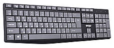 Клавіатура провідна ERGO K-210 USB Чорний/ Сірий, фото 3