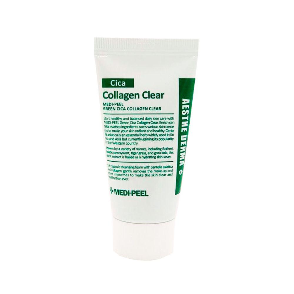 Міні-версія Заспокійлива очищувальна пінка Medi-Peel Green Cica Collagen Clear, 28 мл