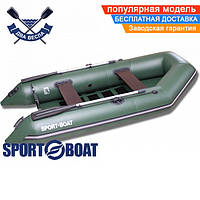 Моторная лодка SportBoat DM 310 LS DISCOVERY с настилом слань-коврик четырехместная