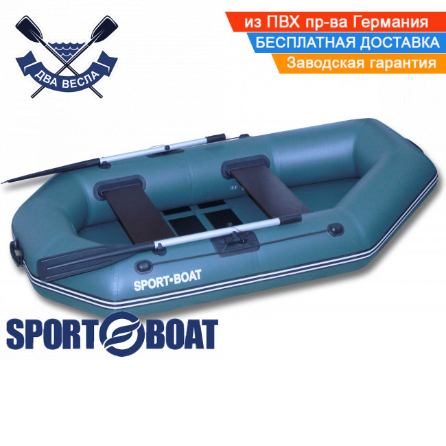 Надувний човен SportBoat L 220 LS LAGUNA одномісний гребний човен ПВХ Спортбот з бризковідбійником і настилом слань-килимок