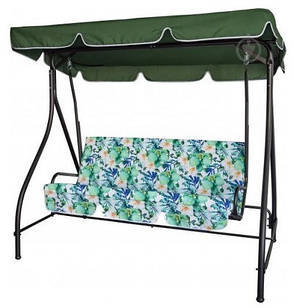 Гойдалка дачна блакитні квіти 180 Х 116 Х 164 см