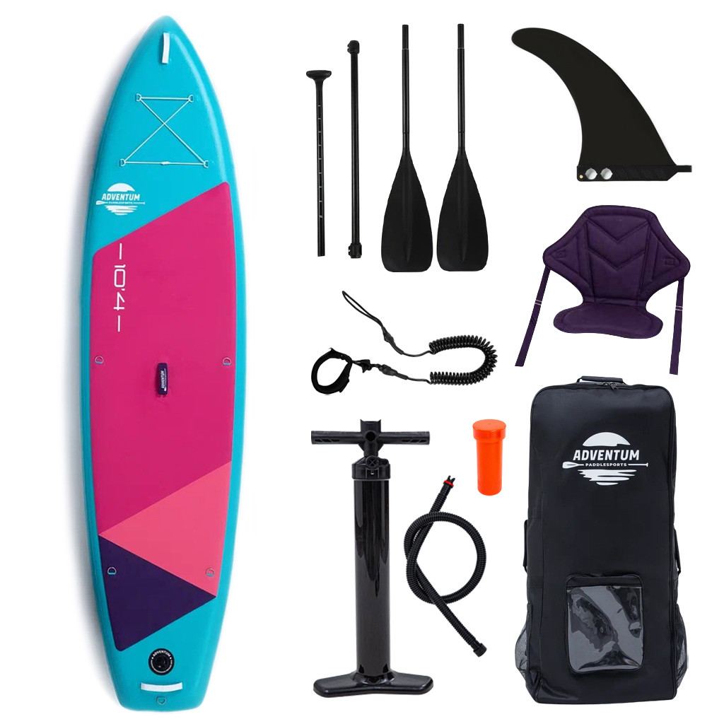Сапборд Adventum 10'4" PINK/TEAL — надувна дошка для САП серфінгу, sup board