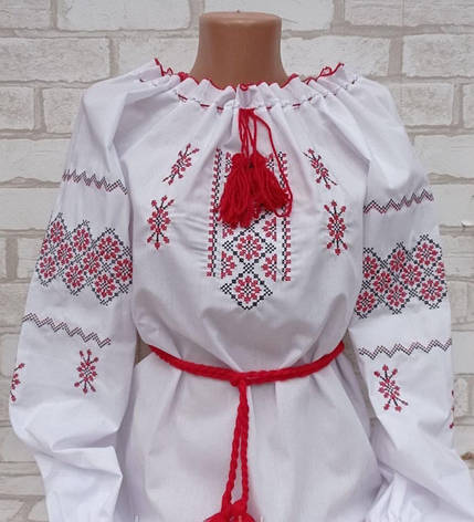 Вишиванка хрестиком сорочка жіноча у великих розмір 54, фото 1