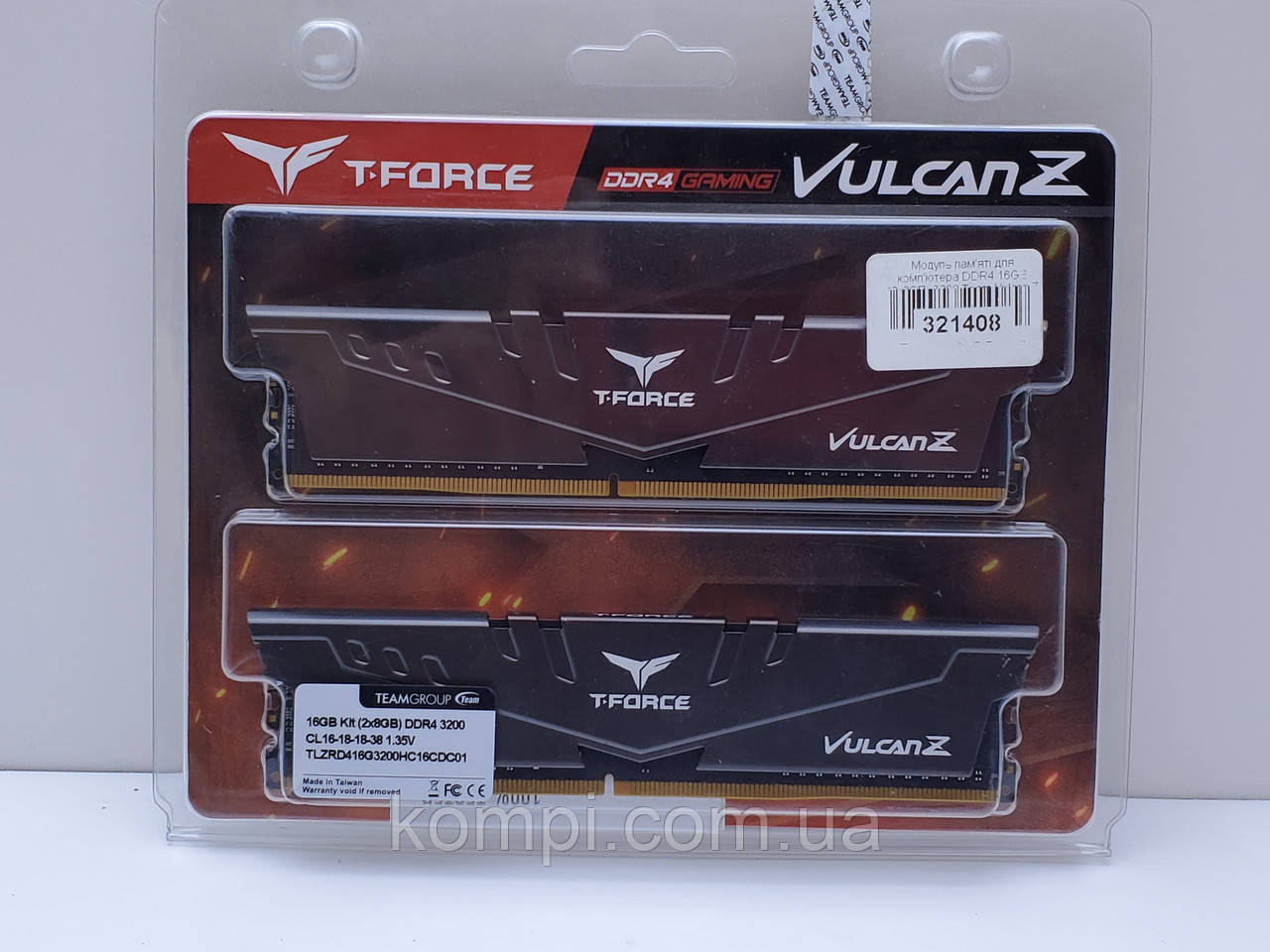 Оперативна память TEAM Vulcan Z 16 GB (2x8GB) DDR4 3200 MHz Samsung B-Die