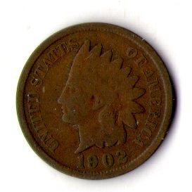 США 1цент, 1902 рік Indian Head Cent No5819-5
