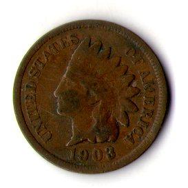 США 1цент, 1903 рік Indian Head Cent No819-14