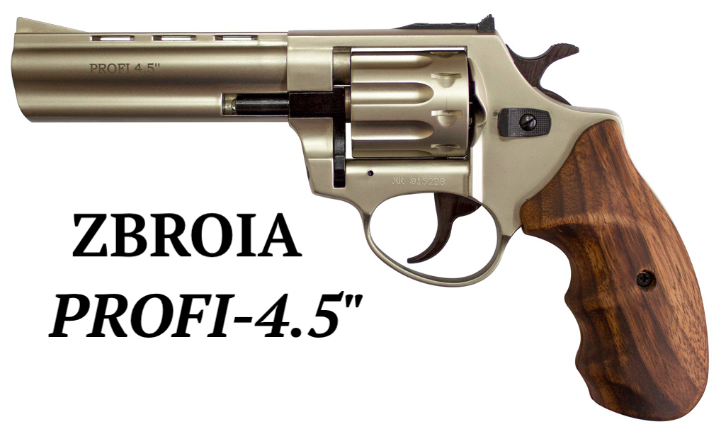 Револьвер флобера ZBROIA PROFI-4.5" сатин/горіх