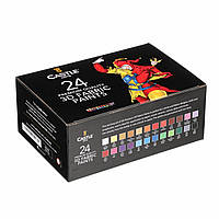 Стійка фарба для розпису по тканині CASTLE 3D Fabric Paint, 24 кольори по 29 мл. Професійна серія