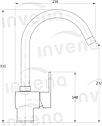 Змішувач для кухні Invena Stilla BZ-68-L01 колір хром, фото 4