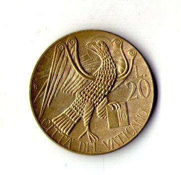 Ватикан 10 лір 1985 р. Папа Іоанн Павло II No1136