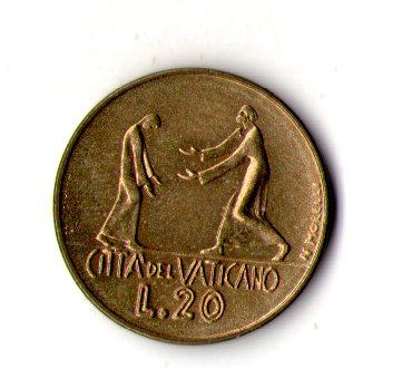 Ватикан 20 лір, 1978 рік Папа Павло VI No111