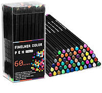Набор цветных линеров Worison 60 цветов профессиональный набор для скетчей