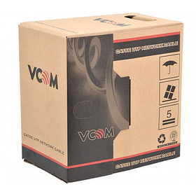 Кабель UTP Cat5e VCOM CCA Solid 4 pairs 24AWG бухта 305м для внутрішніх робіт